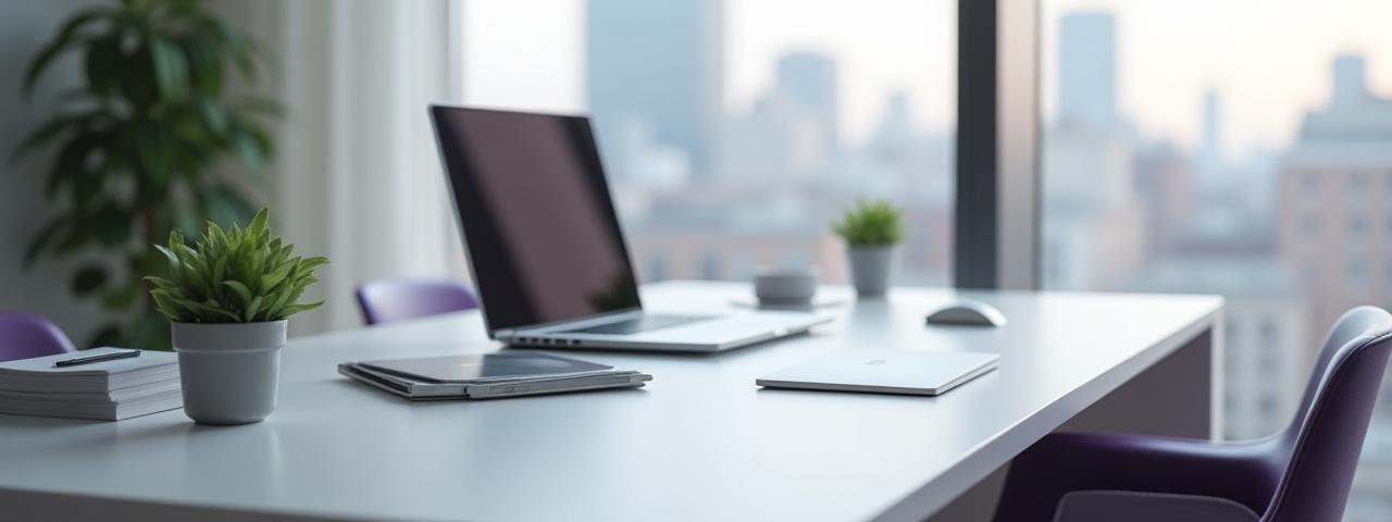 Clean and secure digital workspace representing data privacy